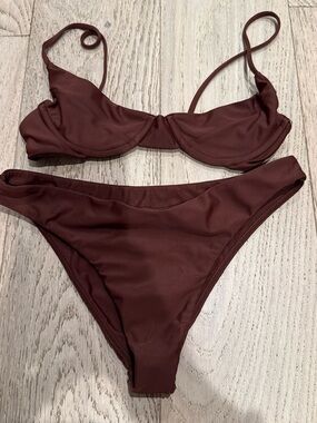 Benoa Swim Brown Underwire Two-Piece Bikini